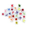 White with Assorted Colour Letters Alphabet Cube Beads